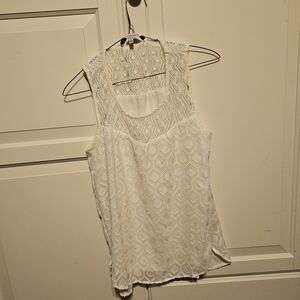 Collective Concepts Cream Lace Tank Top